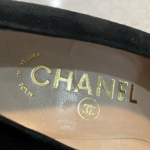 CHANEL Authentic Handmade Black Suede High Vamp Pumps/Heels Sz 37- NWOT - Picture 7 of 14